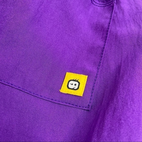 NEW WonderWink Purple Four-Stretch Elastic Waist No Iron Sport Cargo Scrub Pants - Picture 10 of 16